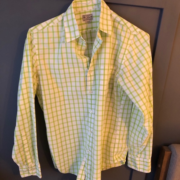 J. Crew green button down shirt - Picture 2 of 4